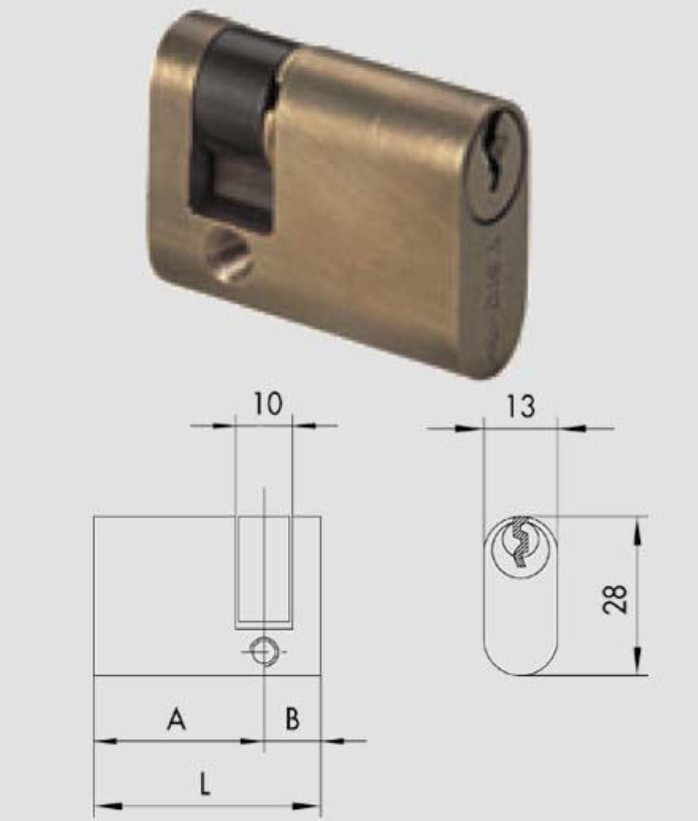 MEZZO CILINDRO OVALE CISA 08220