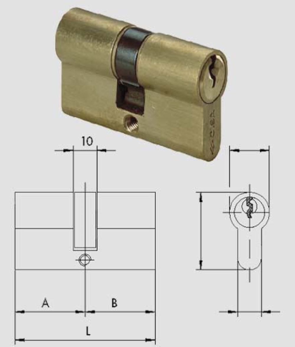 CILINDRO DOPPIO A PROFILO EUROPEO LOGO LINE CISA 08011