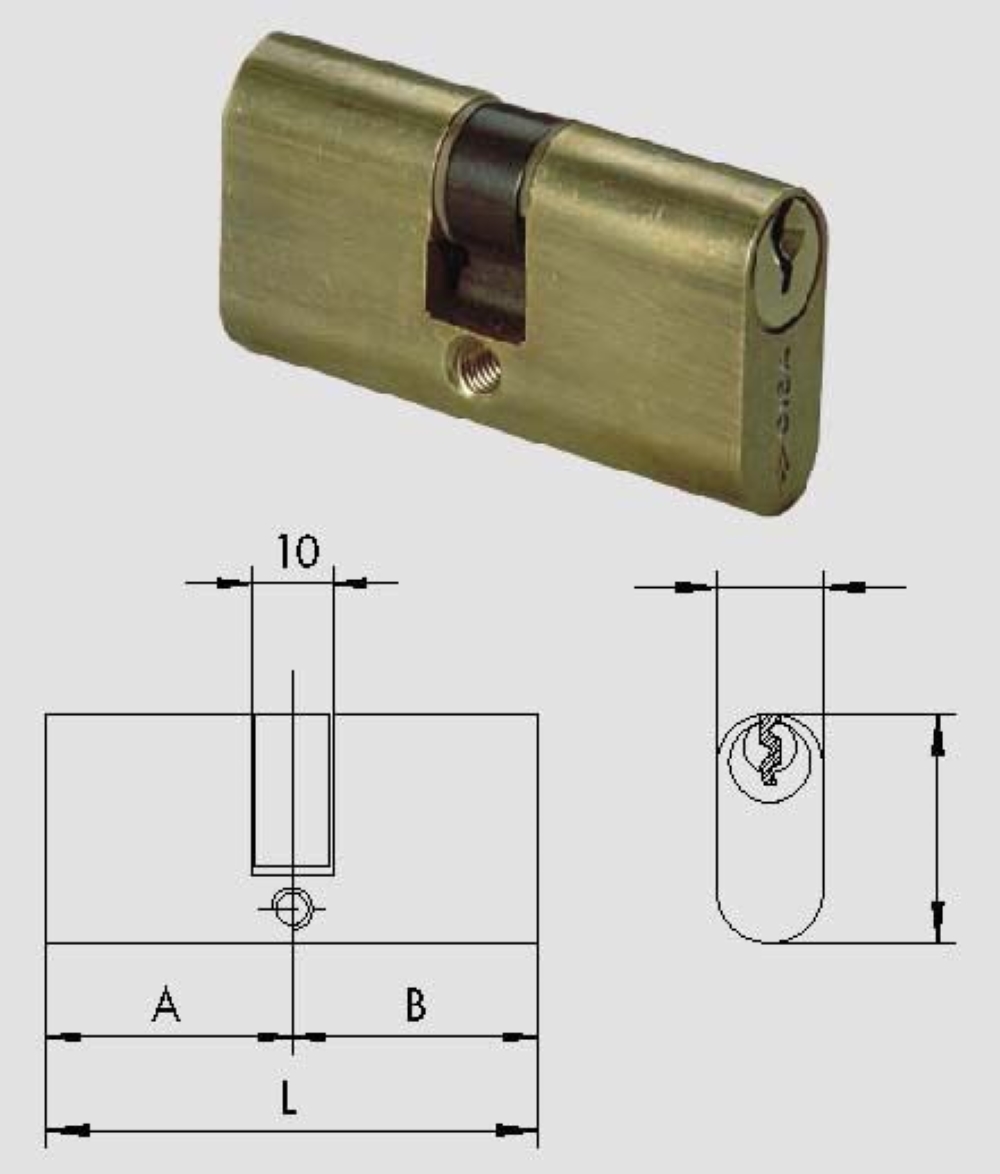 CILINDRO OVALE DOPPIO LOGO LINE CISA 08110