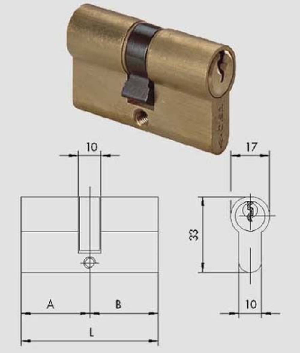 CILINDRO A PROFILO EUROPEO C2000 CISA 0G300