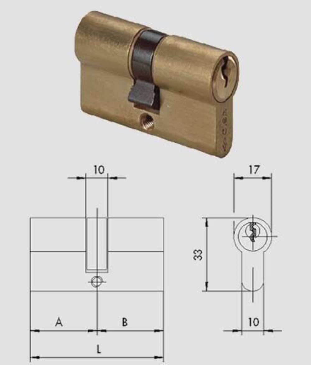 CILINDRO DOPPIO A PROFILO EUROPEO C2000 CISA 0G303