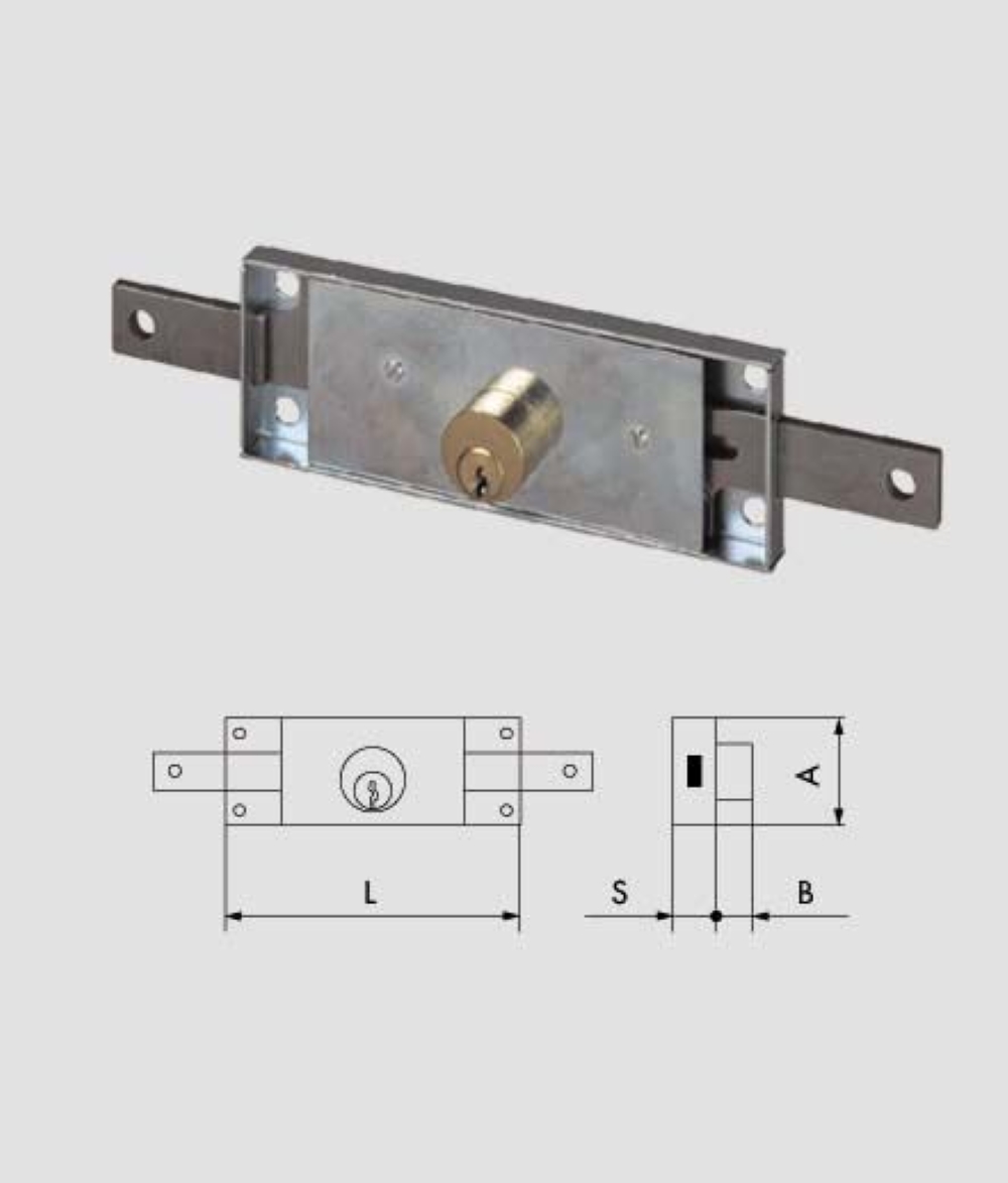 SERRATURA CENTRALE DA APPLICARE A CILINDRO PER SERRANDA CISA 41010