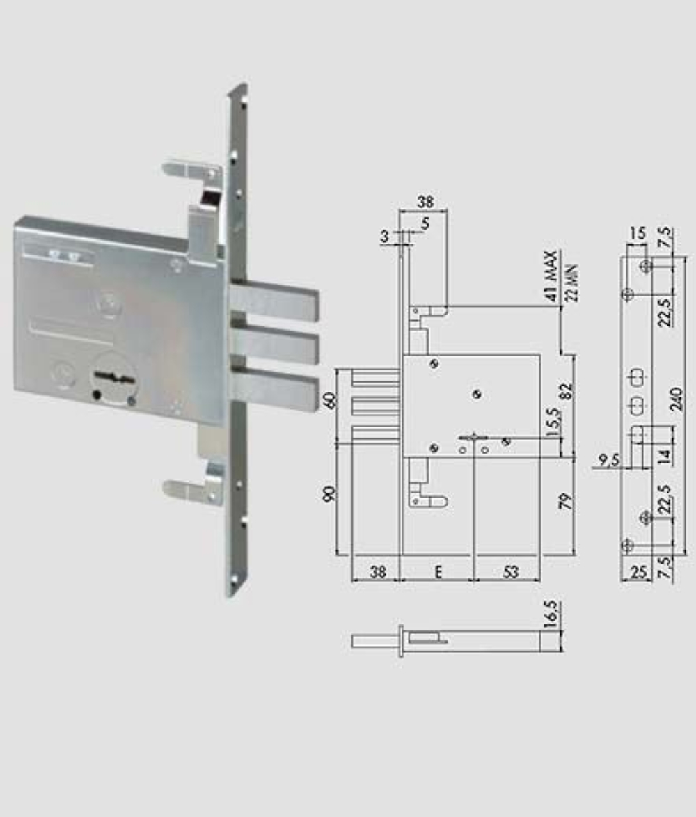 CISA 57035/60 SERRATURA DOP.MAP.INF