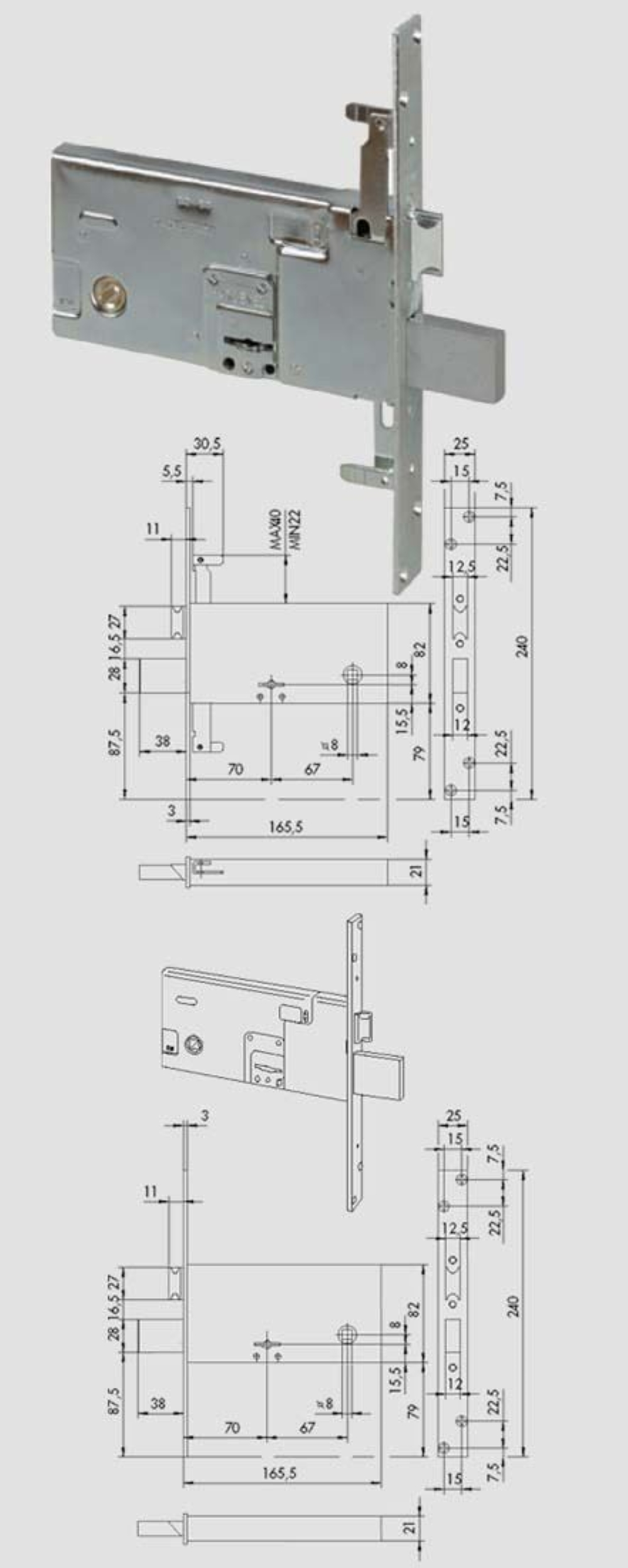 CISA 57317/73 SERRATURA DOP.MAP.INF