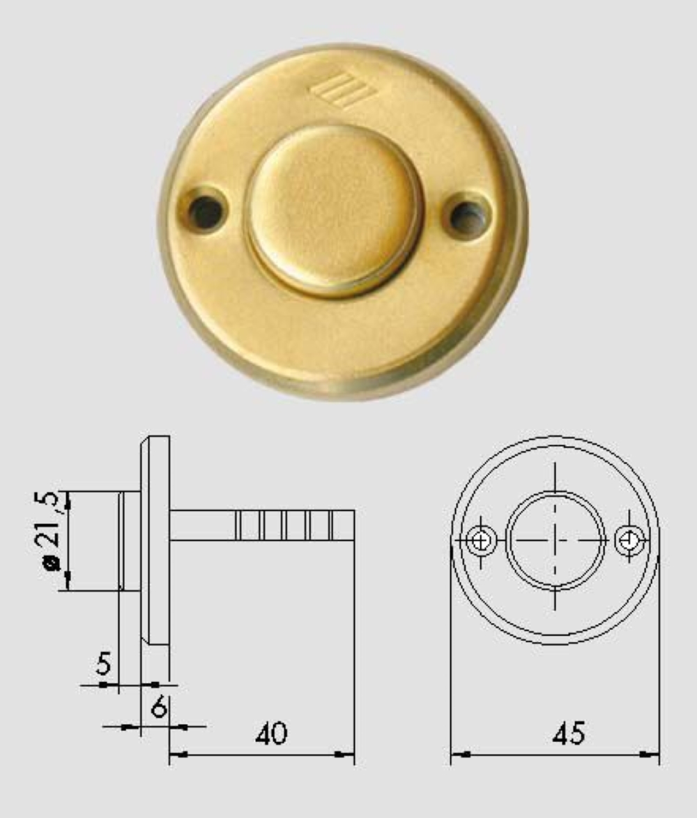 PULSANTE IN OTTONE CISA 06110