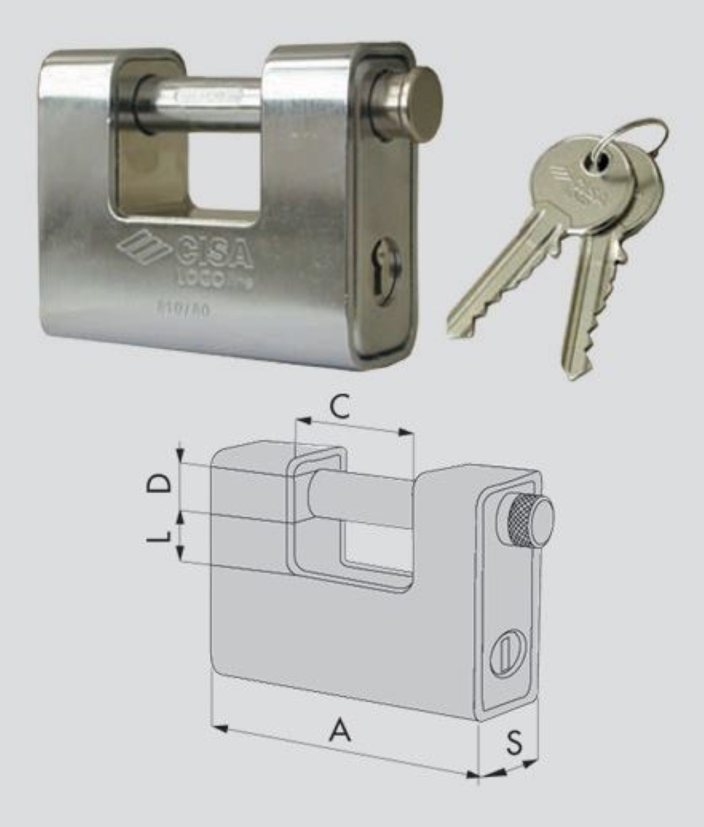 LUCCHETTO LOGO INCAMICIATO CISA 21810