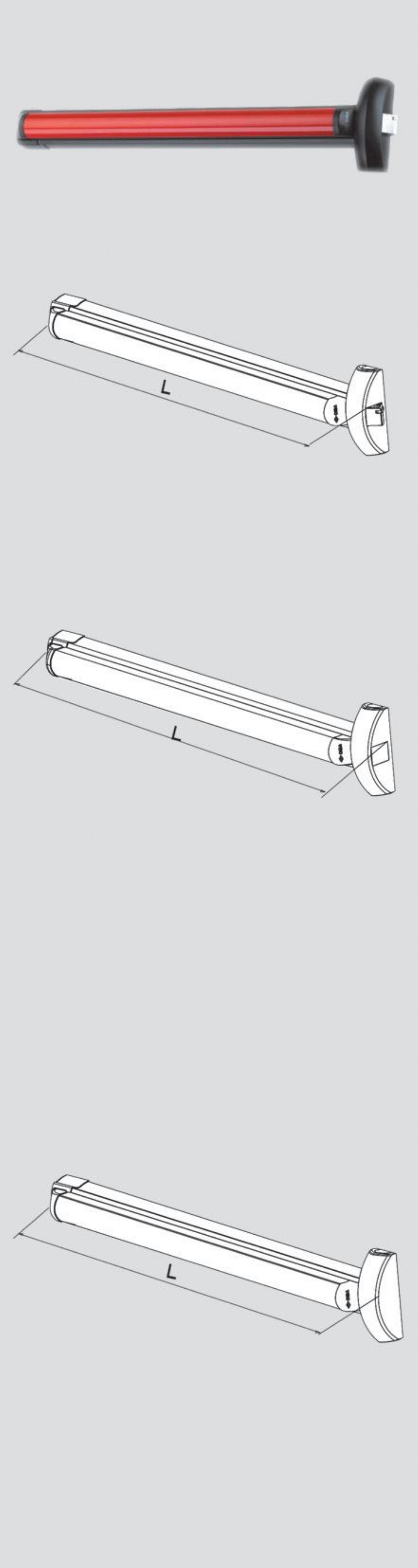 MANIGLIONE ANTIPANICO FAST-TOUCH CISA 59801- 59811 - 59816