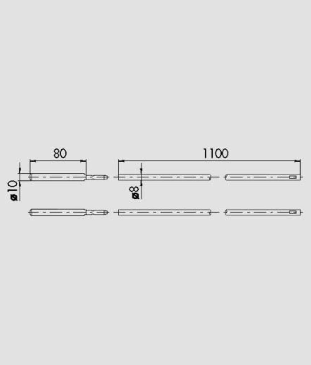 PROLUNGHE ASTE INTERNE CON RIVESTIMENTO IN ZINCO CISA 06415