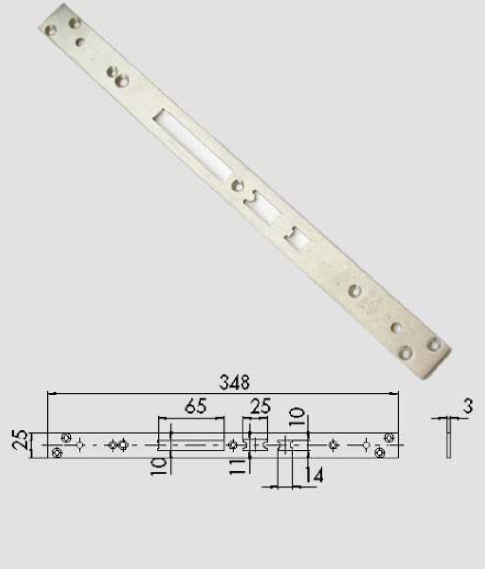 FRONTALE IN ACCIAIO INOX CISA 06233