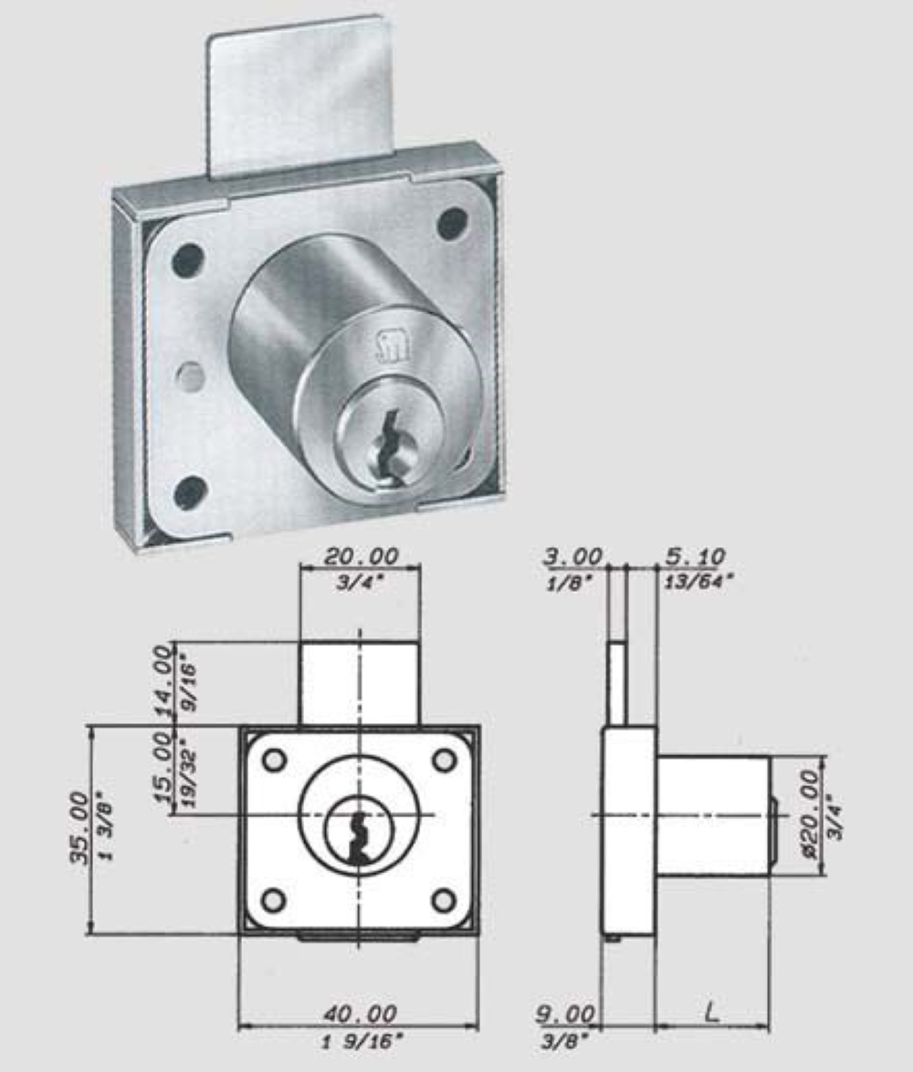 SERRATURA APPLICARE MERONI A.2241