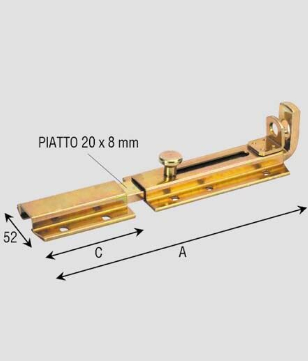 CATENACCIO PESANTE ASTA PIATTA CON PORTALUCCHETTO A.256