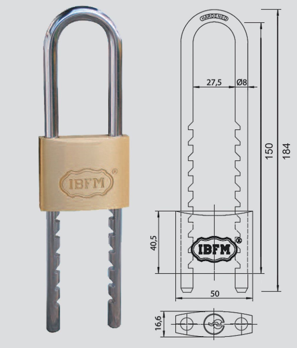 LUCCHETTO CON ARCO REGOLABILE