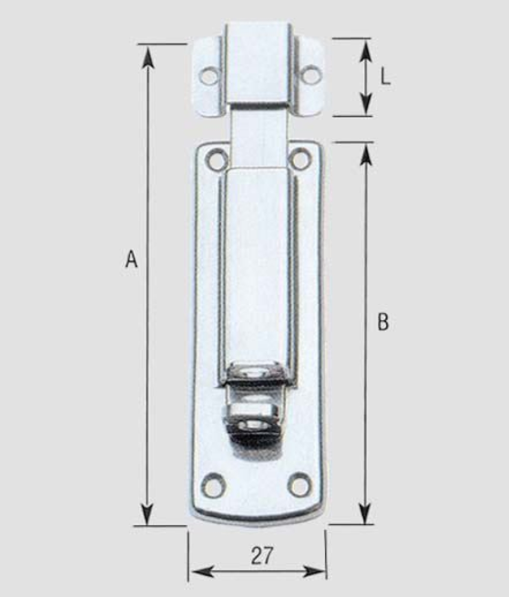 CATENACCIO PORTA LUCCHETTO EXTRA LEGGERO ASTA PIATTA A.214