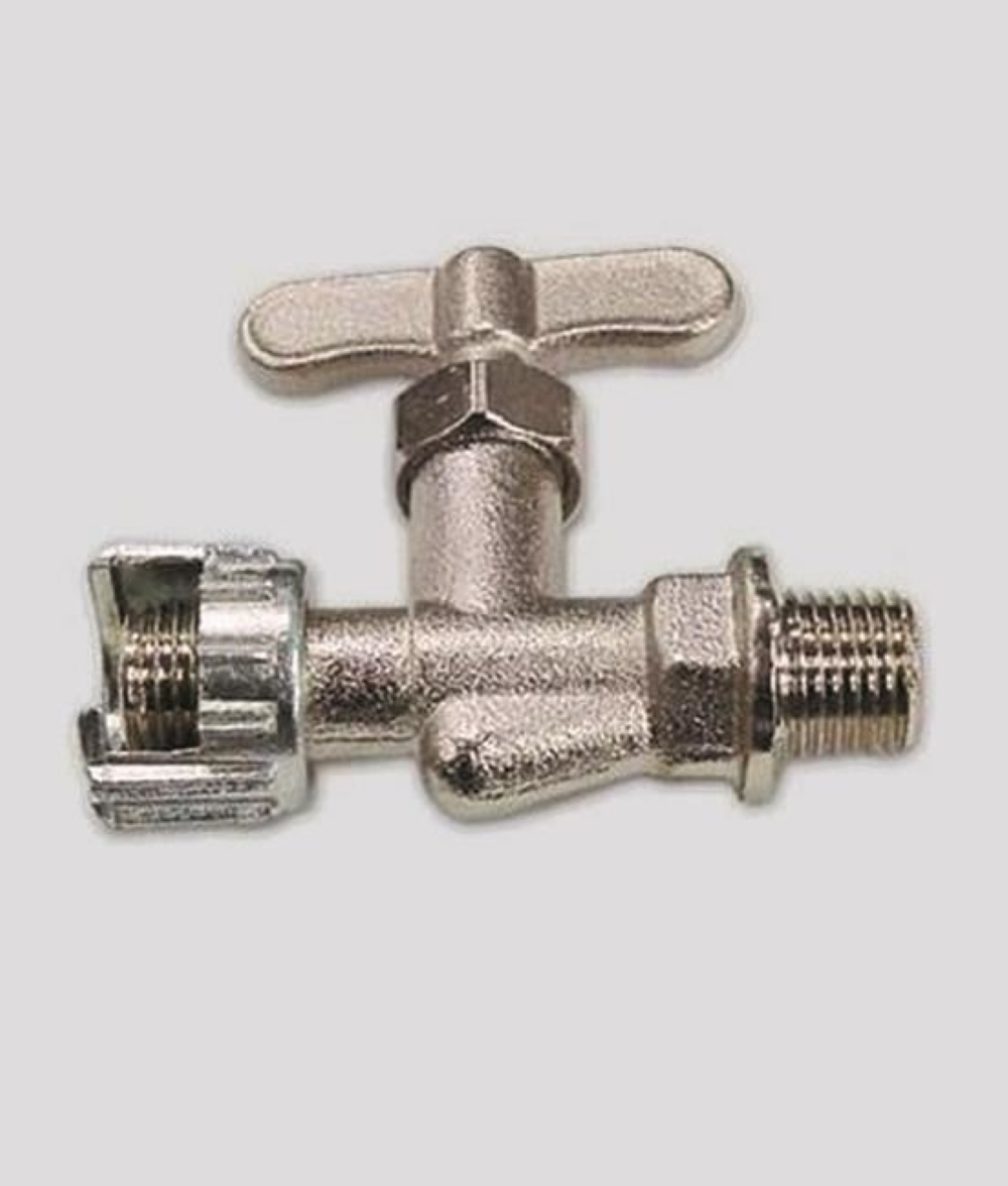 RUBINETTO DI LINEA MASCHIO CON DADO FRESATO