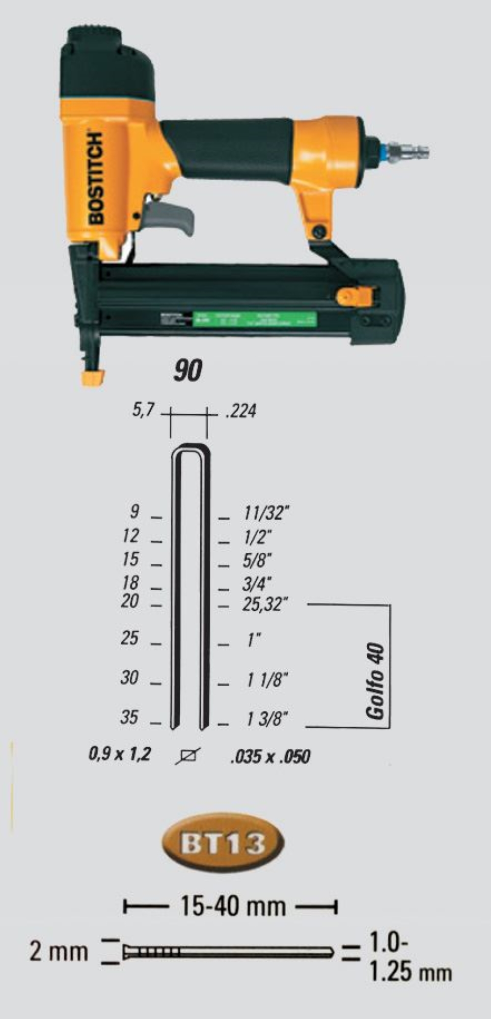 CUCITRICE PNEUMATICA BOSTITCH COMBI SB-2IN1