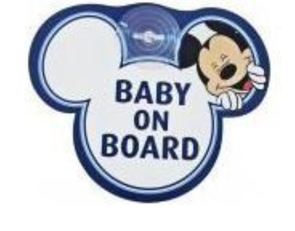 CARTELLO BABY ON BOARD MICKEY 25008