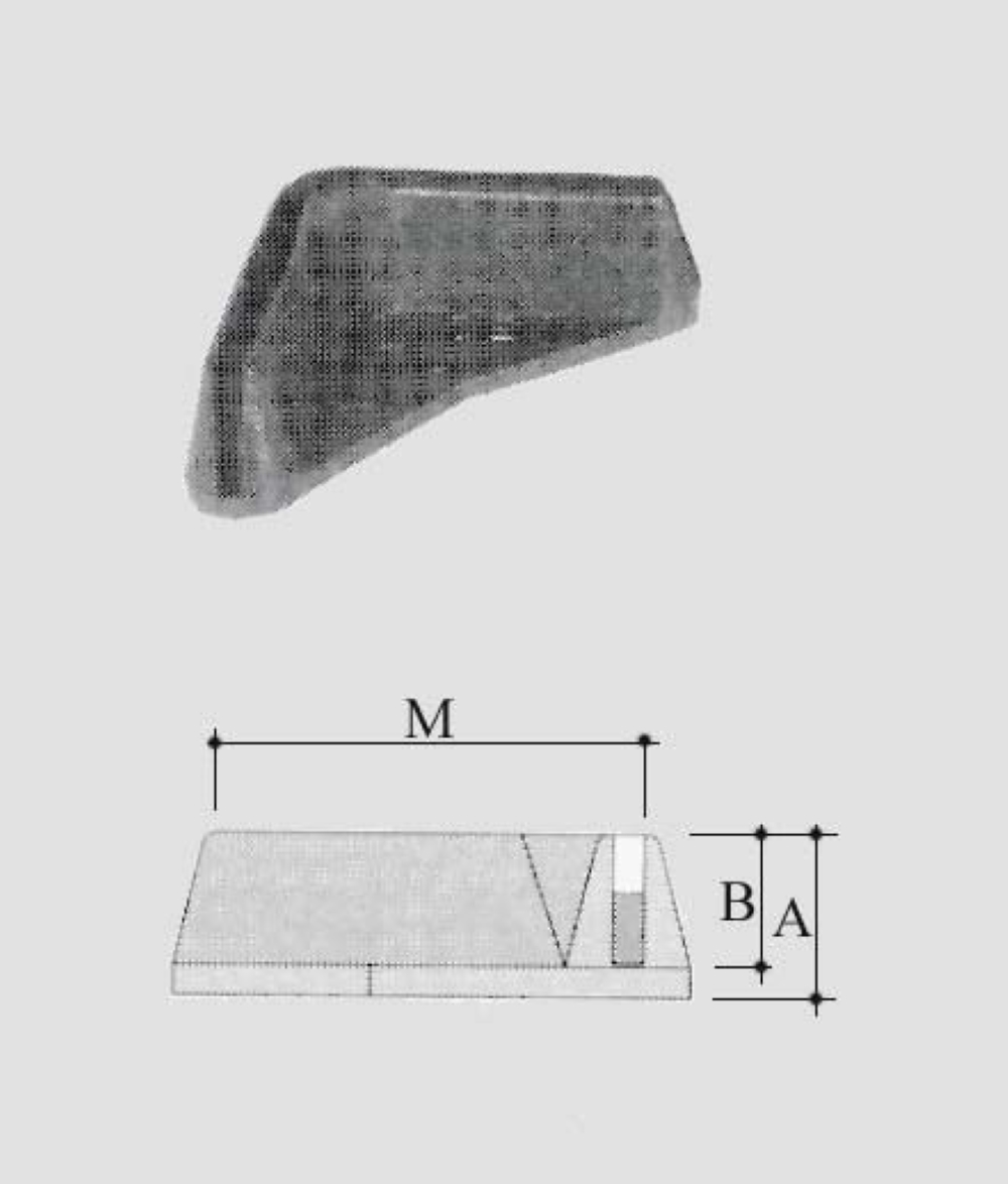 PIEDINO PL.X ANGOL.BASSO 35X35 NERO CF.4PZ.