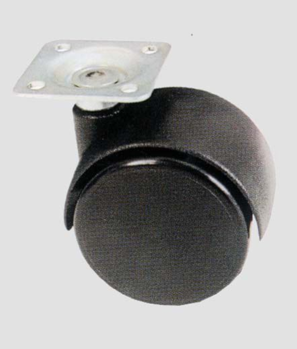 RUOTA PLAST.NERA ATT/PIASTRA 164-40