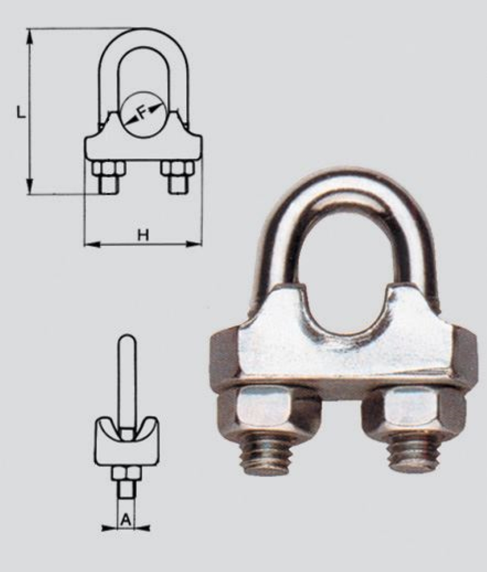 MORSETTO COM.ZN.X FUNE  3(1/8) 8516 CF.4PZ.