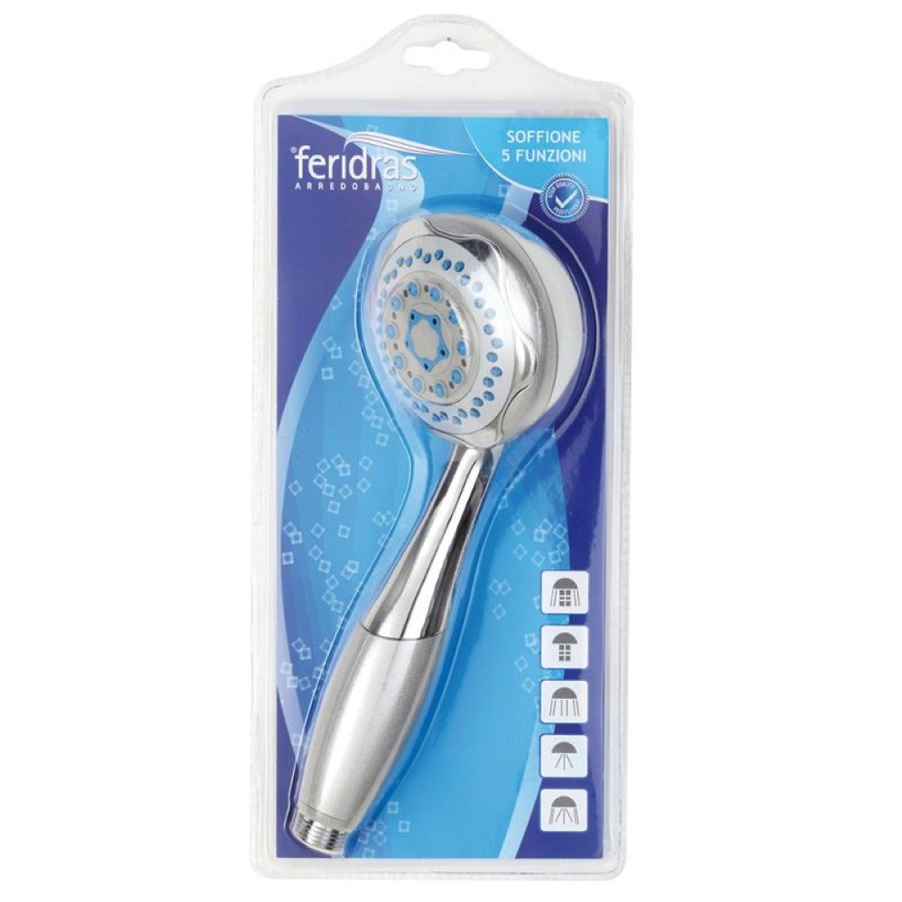 SOFFIONE DOCCIA CROMO 5 FUNZ.017025