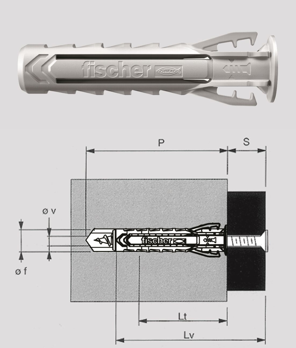 FISCHER SX  6 TASSELLO CF.100PZ.