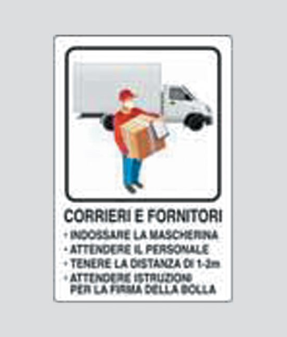 CARTELLO CORRIERE E FORNITORI (OBBLIGHI)