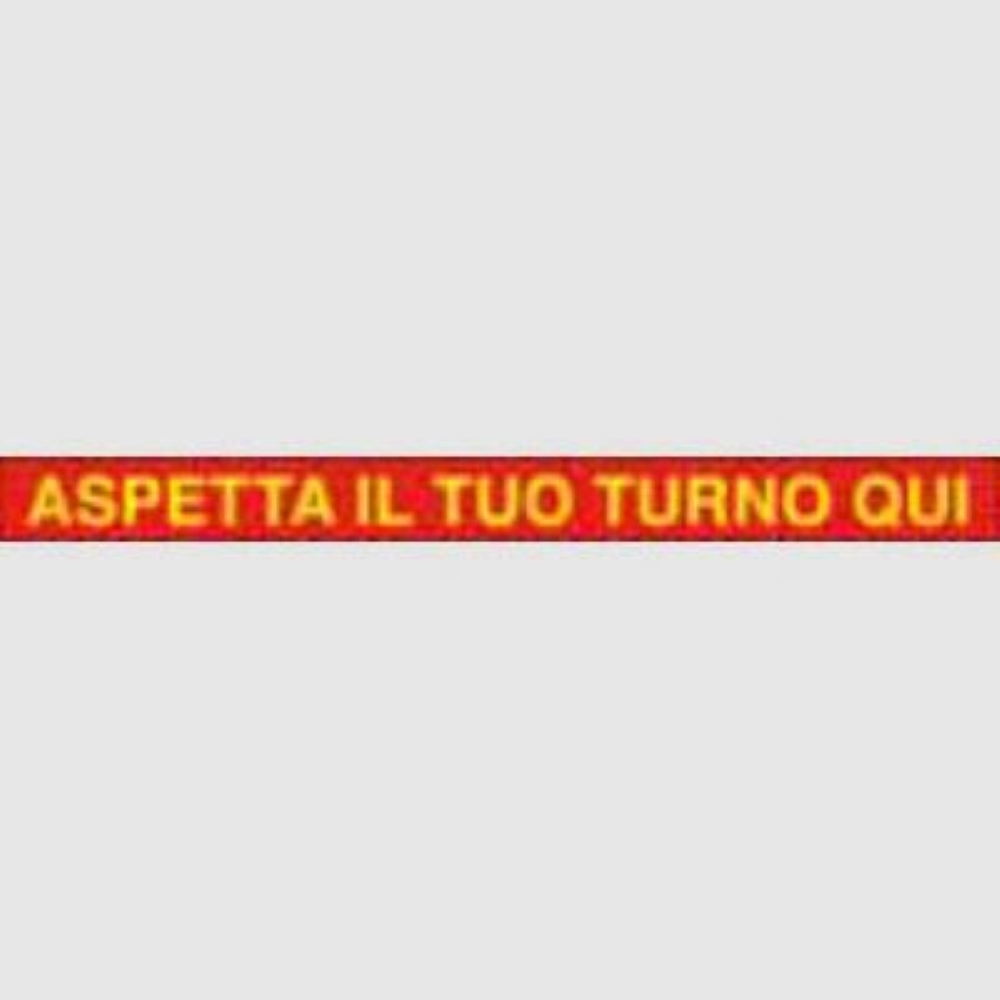 CARTELLO ADESIVO ASPETTA IL TUO TURNO QUI