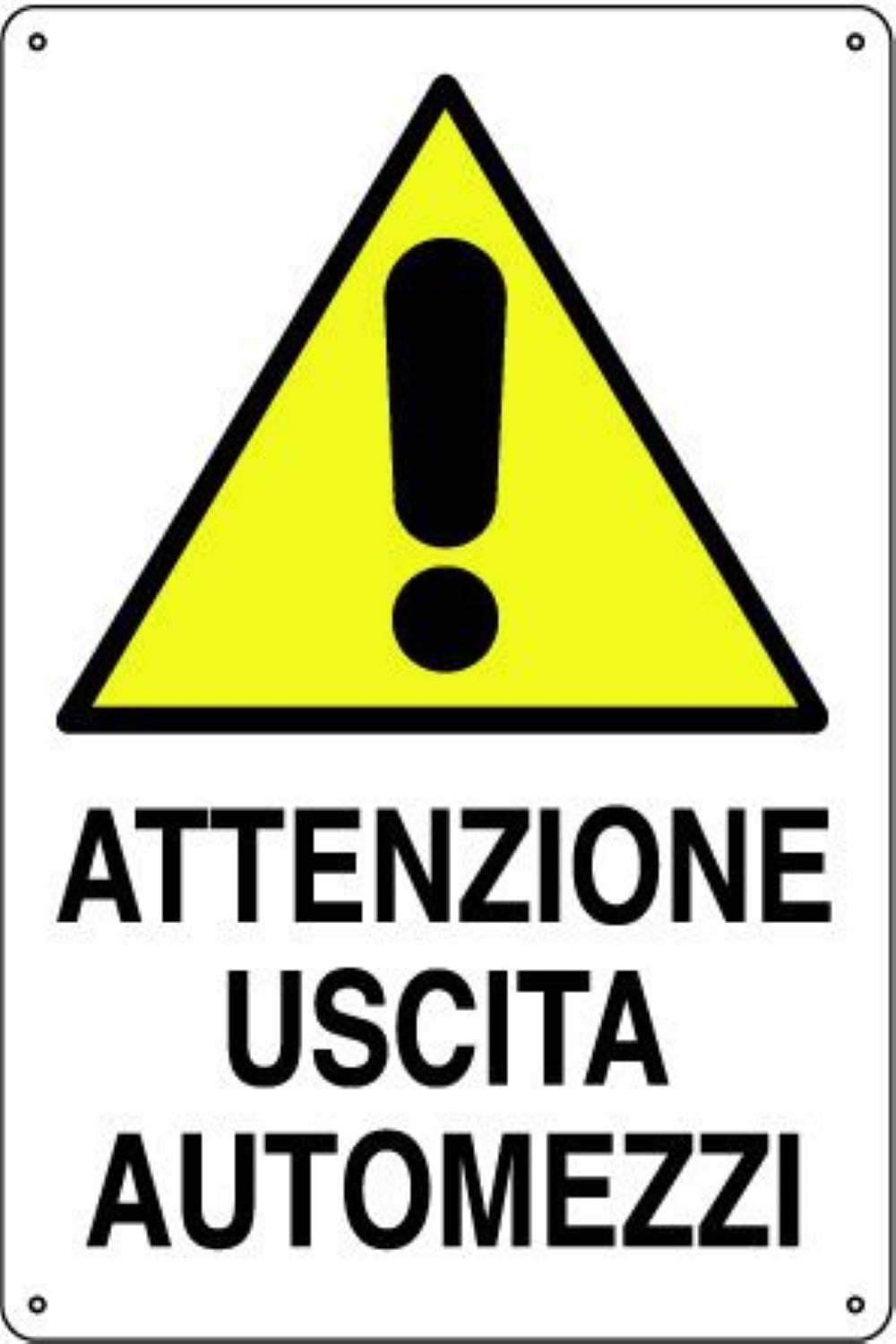 CARTELLO POLIONDA ATTENZIONE USCITA AUTOMEZZI