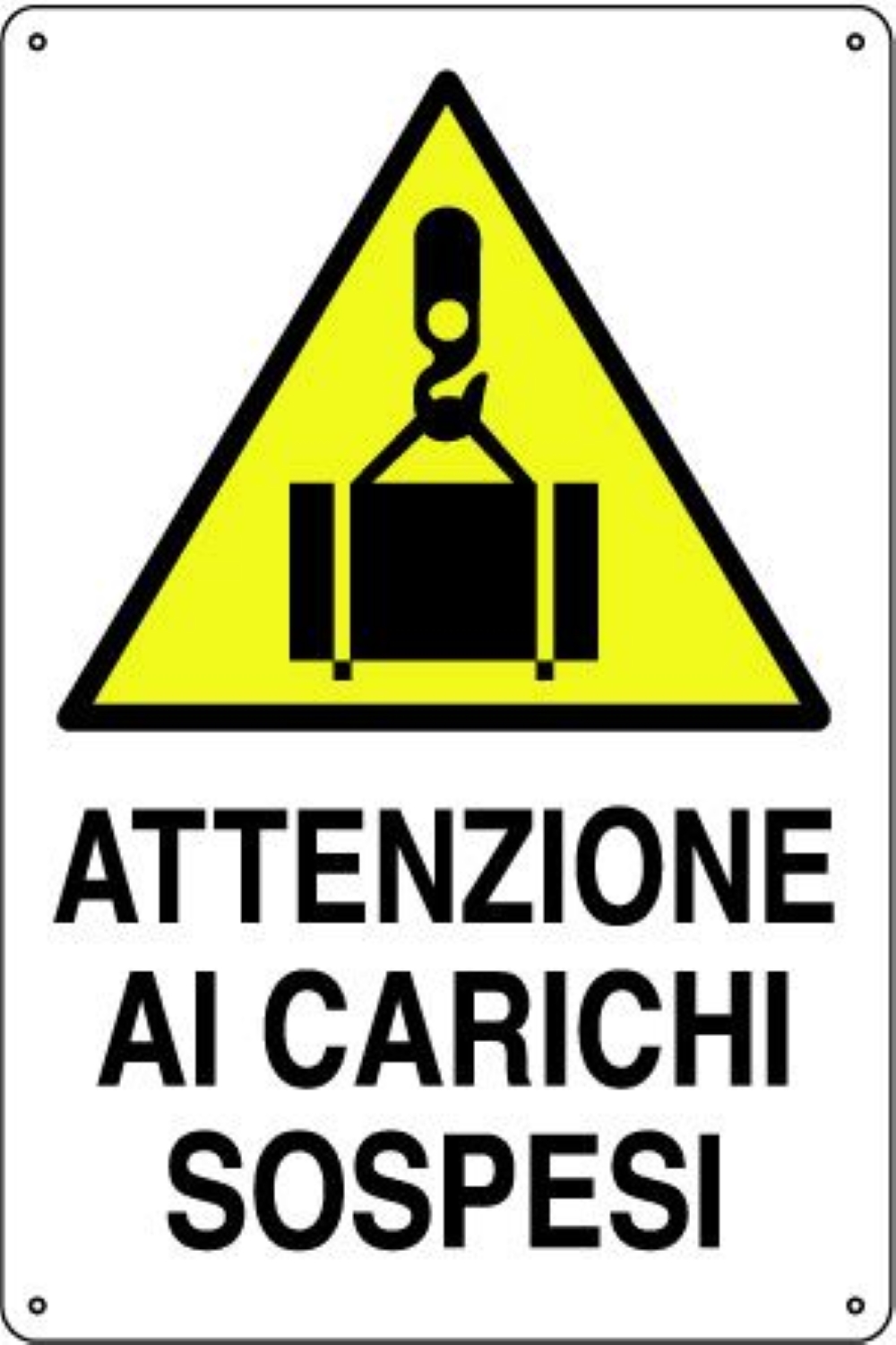 CARTELLO POLIONDA ATTENZIONE AI CARICHI SOSPESI