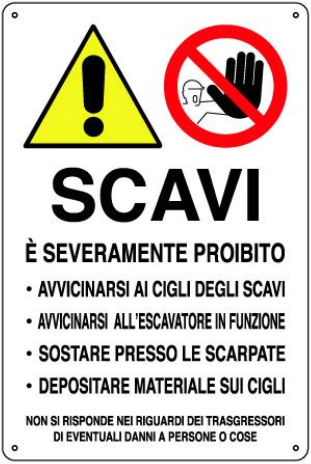 CARTELLO POLIONDA ATTENZIONE SCAVI