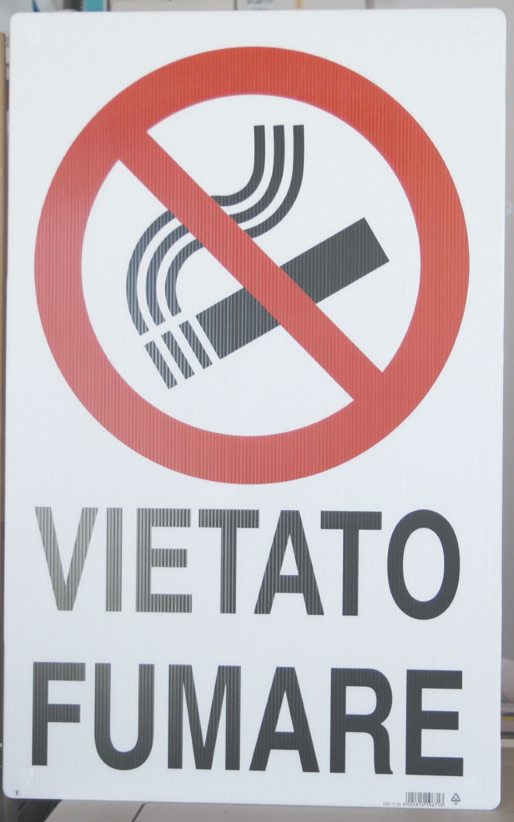 CARTELLO POLIONDA VIETATO FUMARE