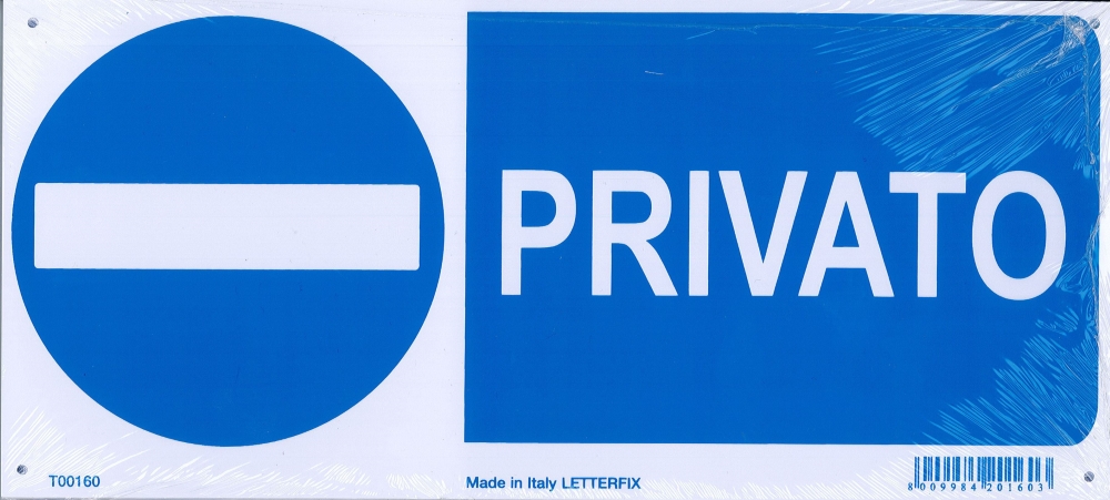 TARGA CEE POL."PRIVATO" 31X14-160