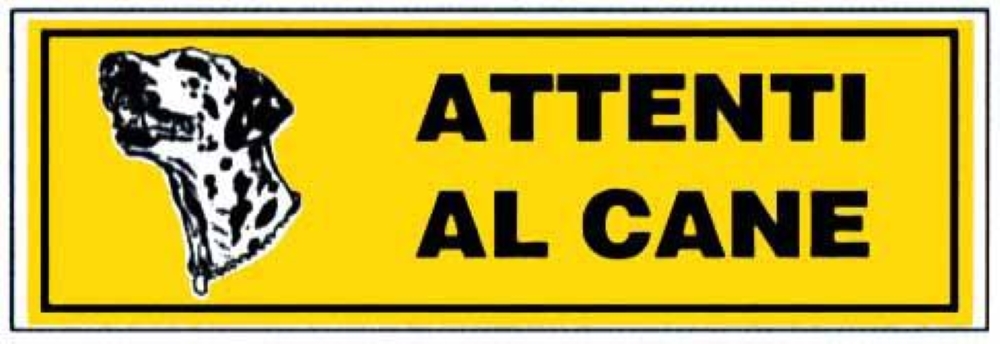 TARGA VARI POL."ATT/CANE" 23X10-129