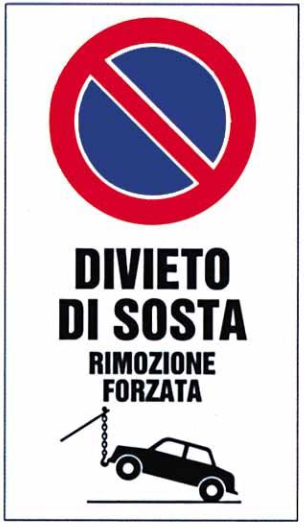 TARGA VIA POL."DIV/SOSTA" 25X45-149