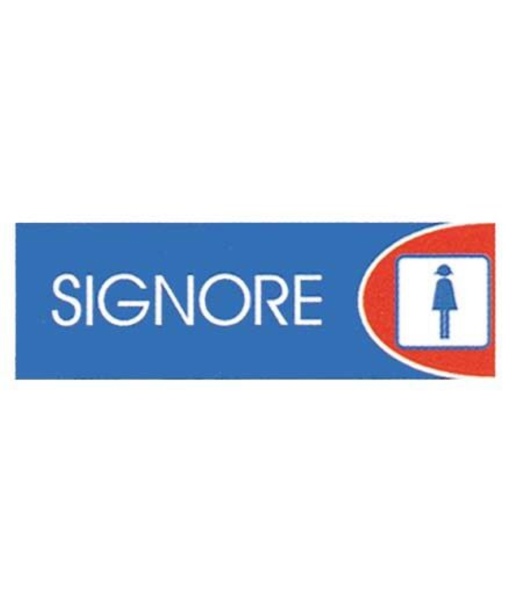 TARGA LOGOFIX ADESIVO "SIGNORE"