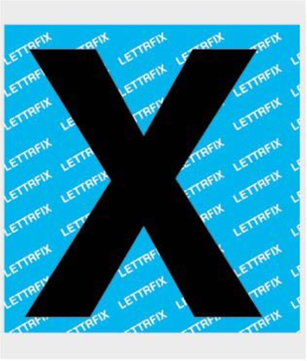 LETTERA'X'ADES.PLAS.H.100-BI.