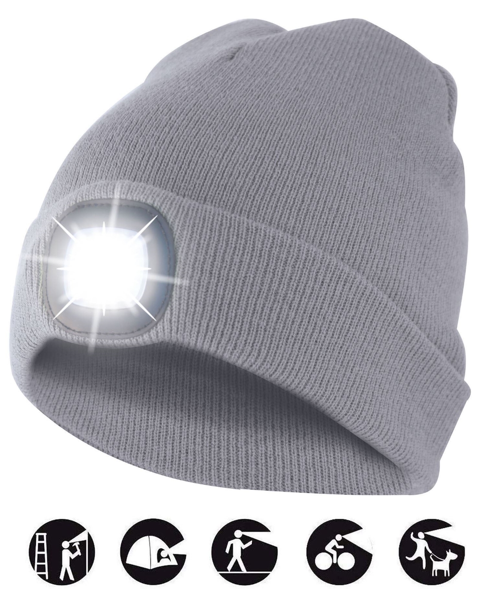 CAPPELLINO GRIGIO CON LED FRONTALE