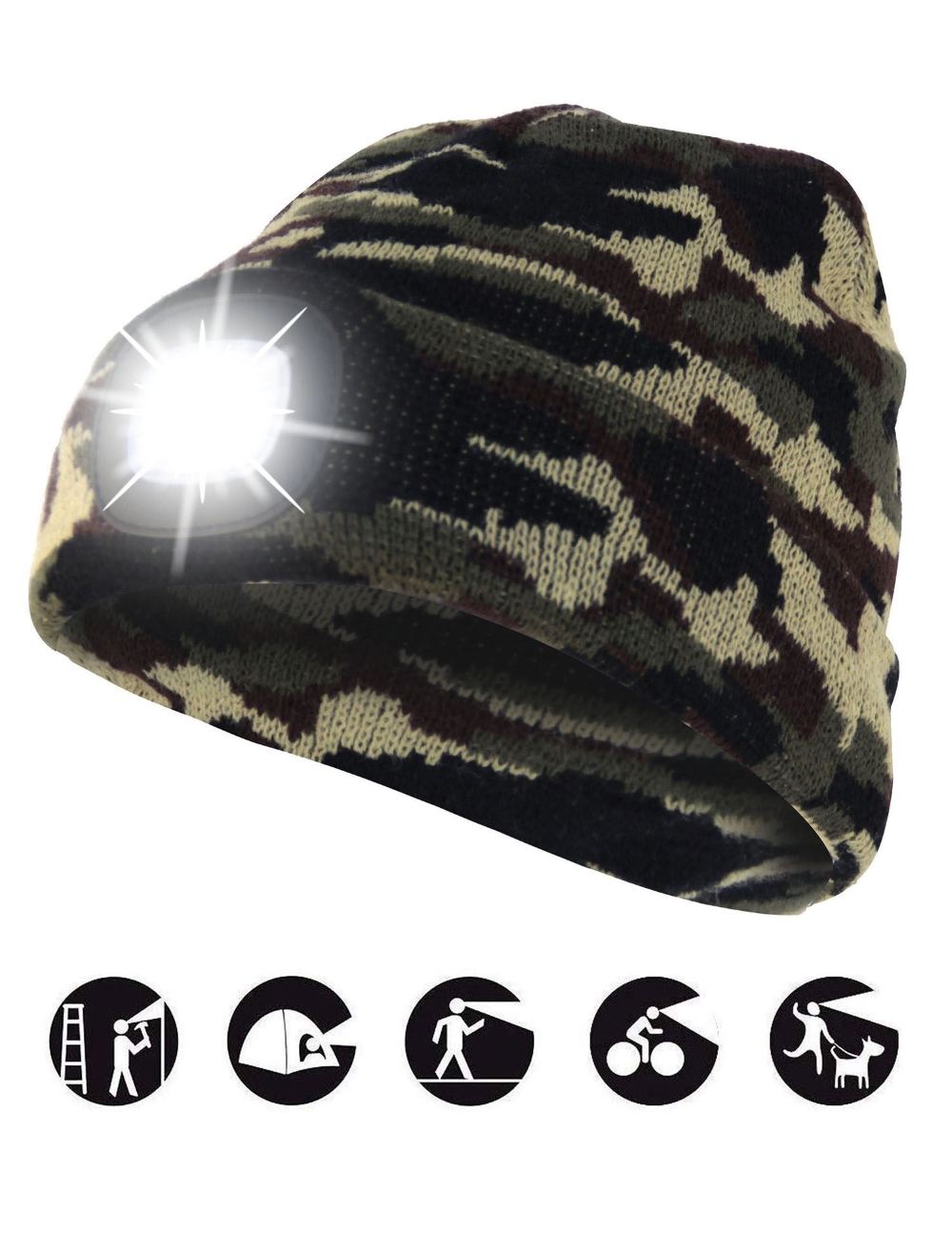 CAPPELLINO MIMETICO CON LED FRONTALE