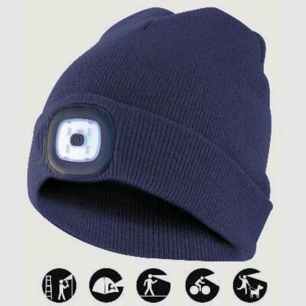 CAPPELLINO BLU NAVY CON LED FRONTALE