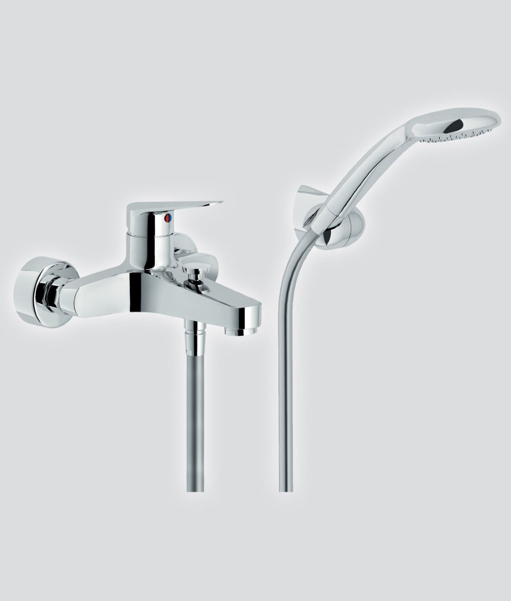 MISCELATORE VASCA CON SET DOCCIA SERIE BLUES