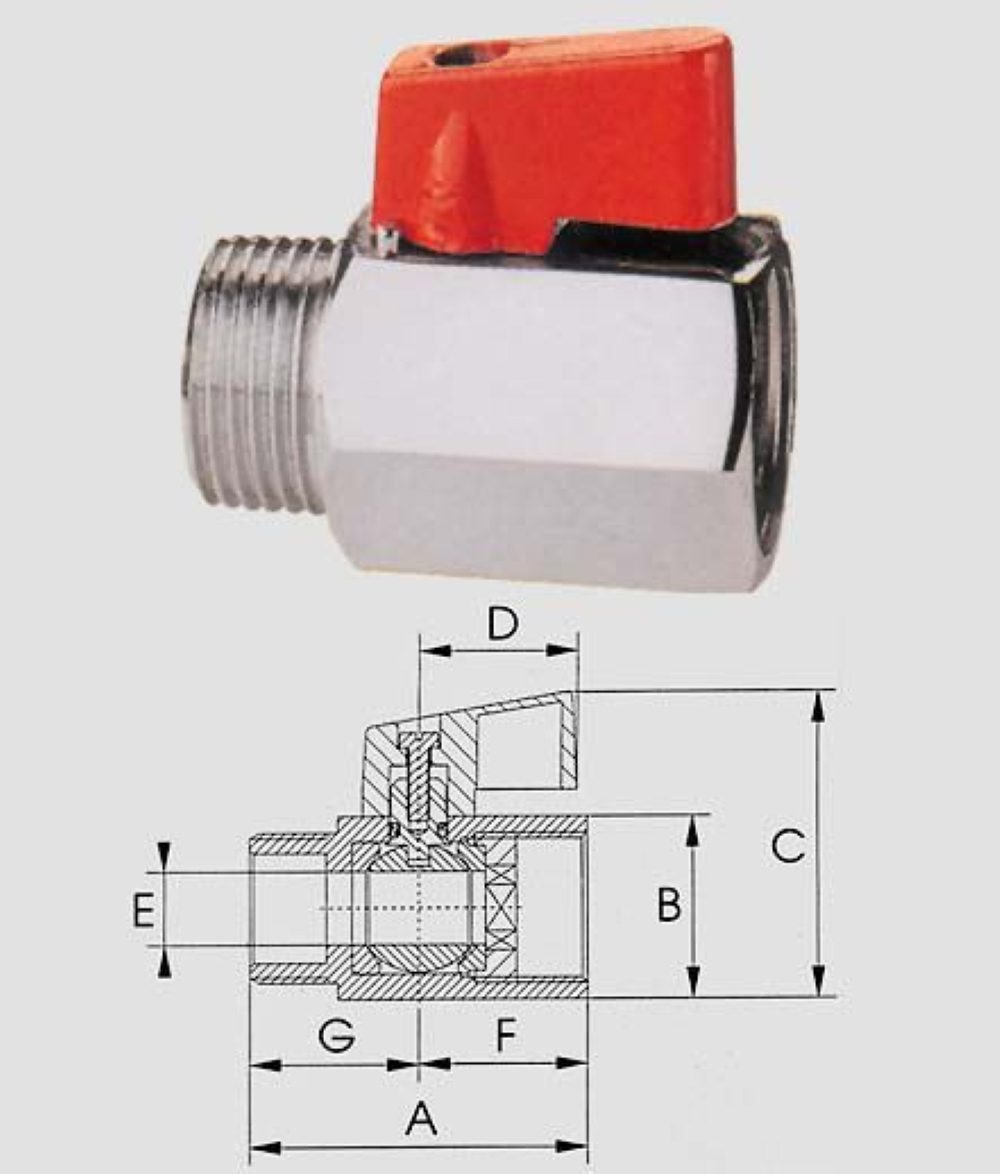 VALVOLA A SFERA MINI A.126