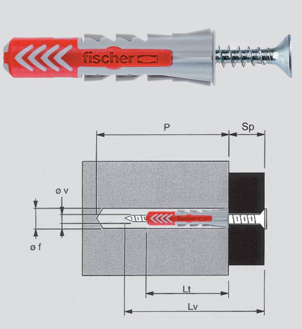 TASSELLO C/VITE FISCHER DUOPOWER