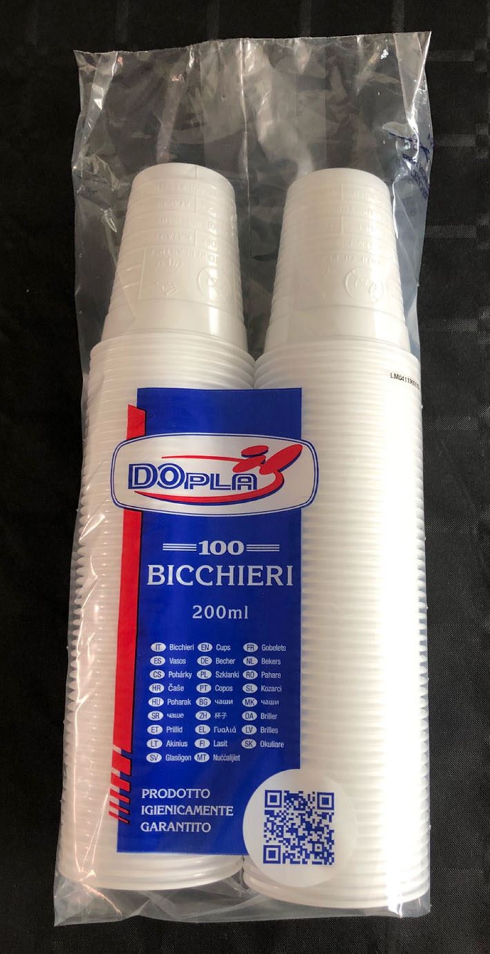 BICCHIERE DOP/200CC.50+50P.BI-02062