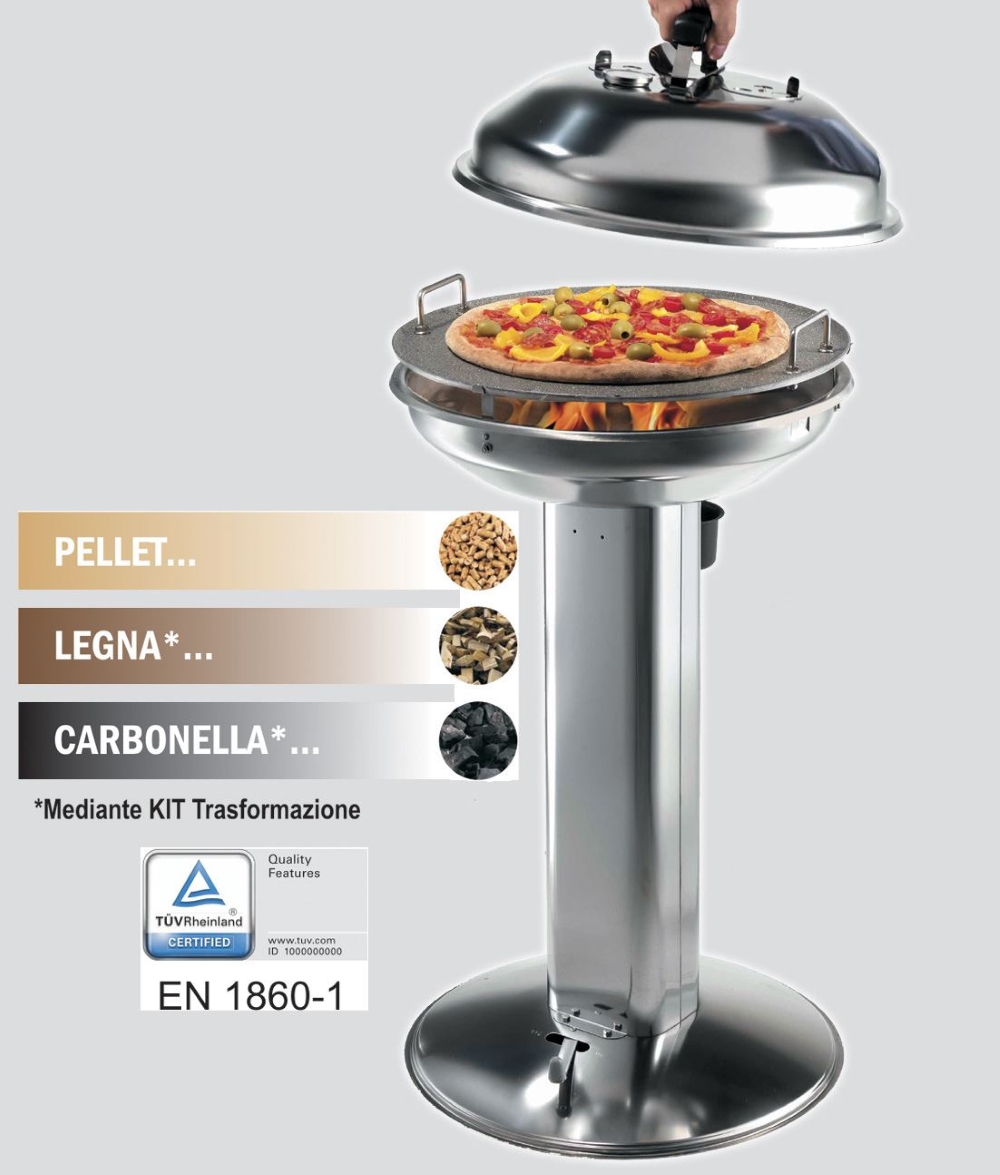 BARBECUE OMPAGRIL PELLET CON COPERCHIO