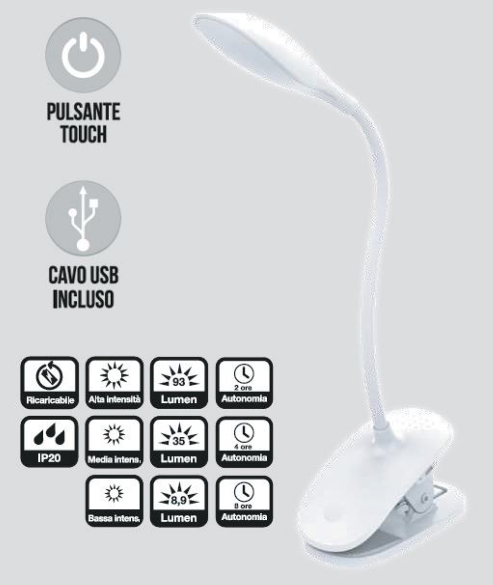 LAMPADA DA TAVOLO LED FRESIA ABS