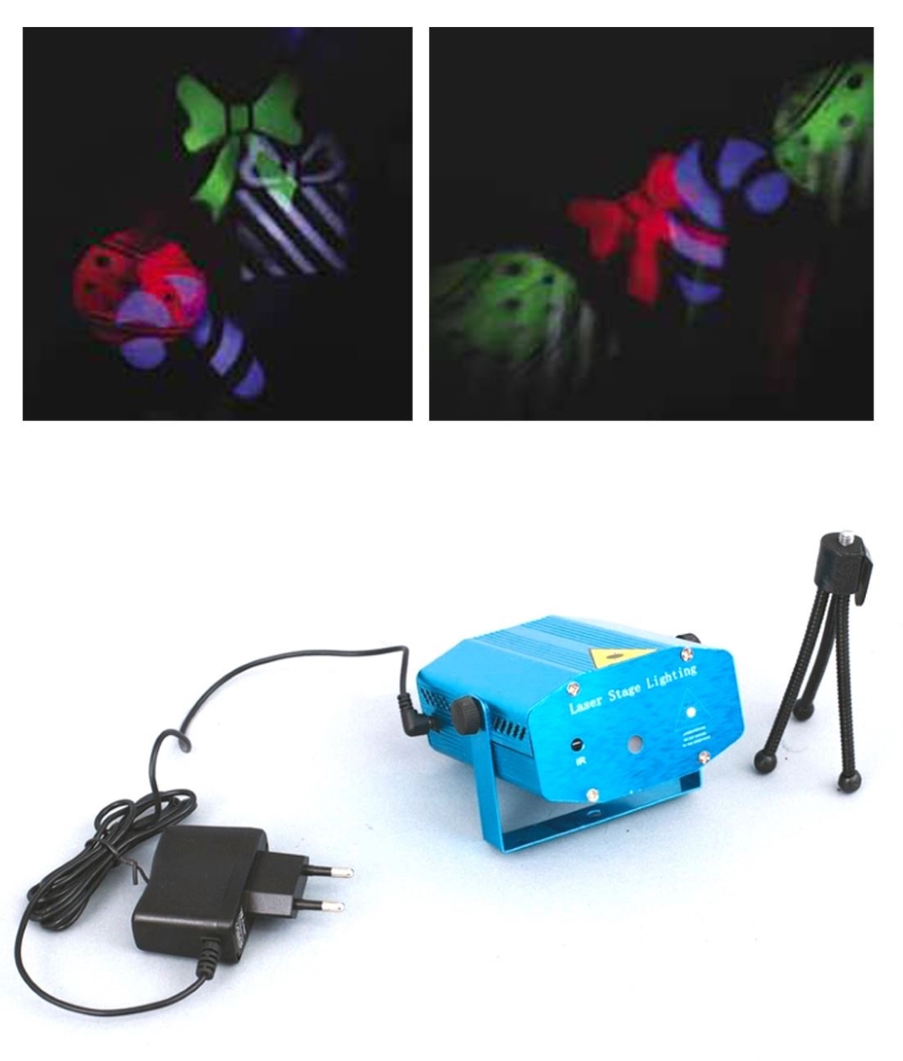 PROIETTORE LASER CLASSE II ROSSO/VERDE CON ADATTATORE