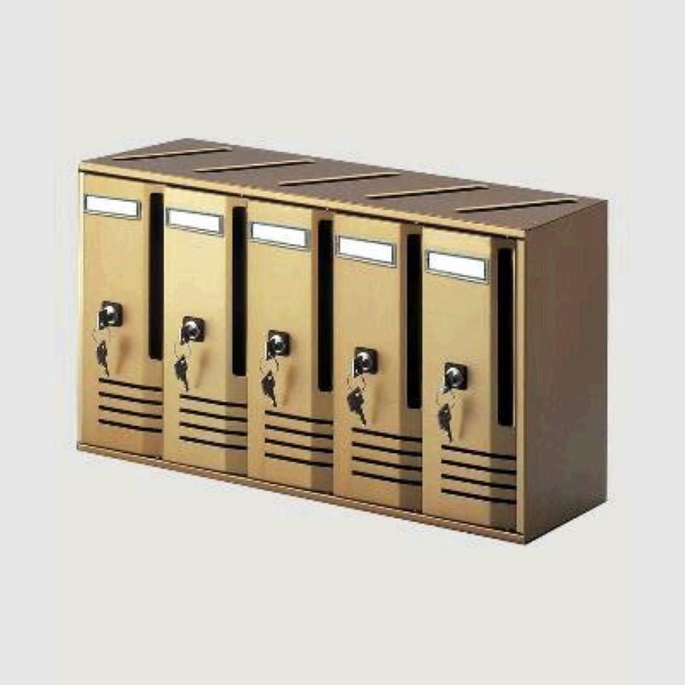 CASELLARI SERIE CUBO IN ALLUMINIO ANODIZZATO BRONZO