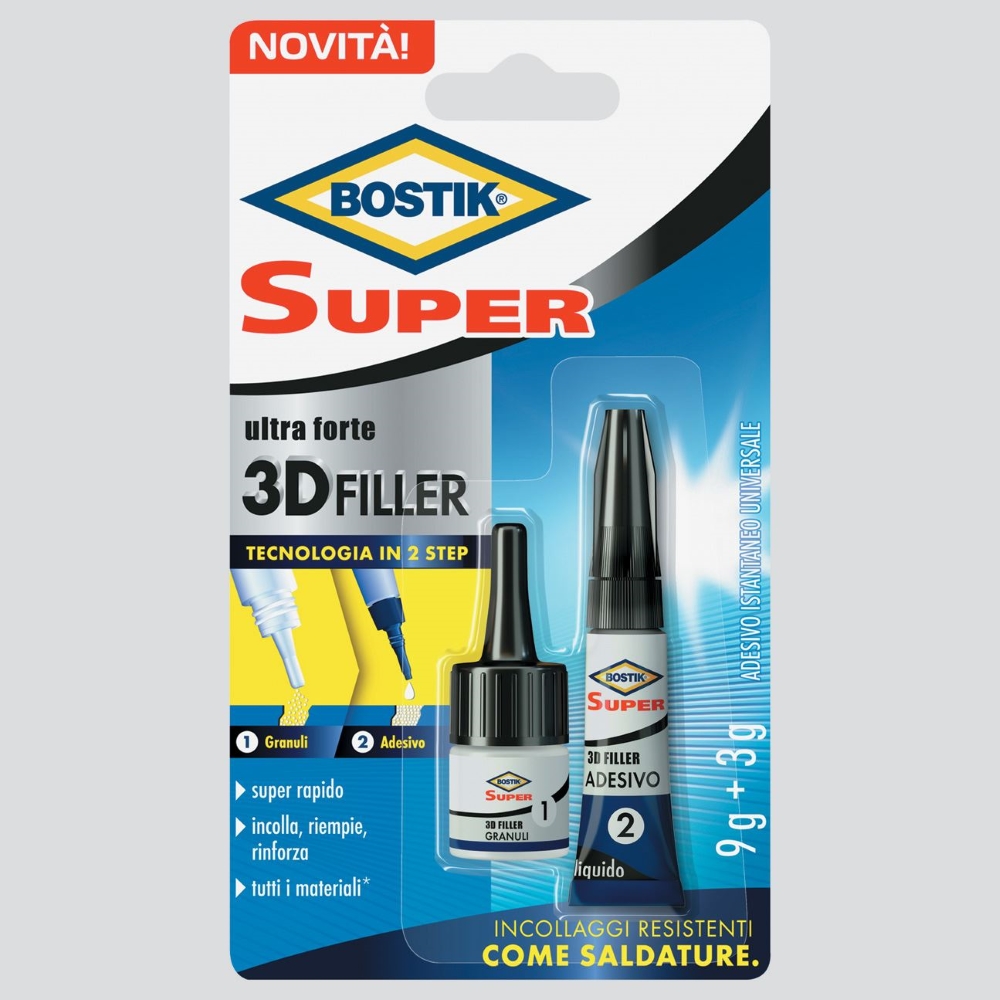 BOSTIK COLLA 3D FILLER 3GR+9GR